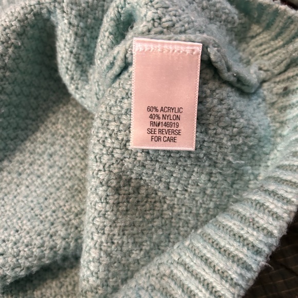 Croft & Barrow Light Blue/Green Crew Neck Sweater -Size Large - Picture 4 of 5